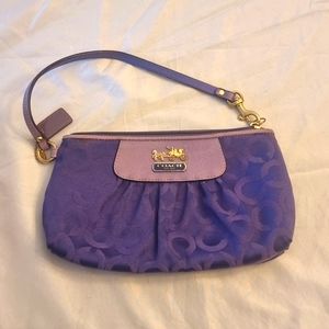 Coach wristlet purple